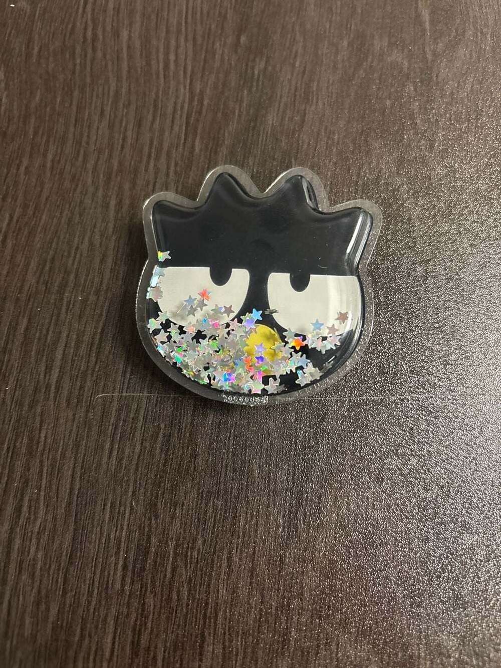 Sanrio Badtz-Maru Shaker Phone Grip with Glitter Stars